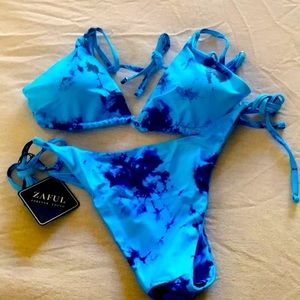NWT ZAFUL tie dye bikini